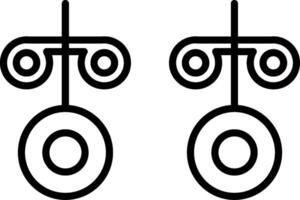 Zucht Ohrringe Linie Symbol vektor