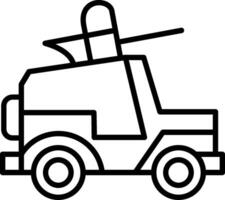 jeep linje ikon vektor