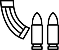 Symbol für die Munitionslinie vektor
