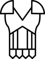 Rüstung Linie Symbol vektor