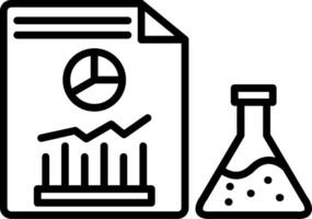 kemisk analys linje ikon vektor