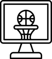 Basketball-Liniensymbol vektor