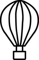 varmluftsballong linje ikon vektor