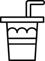 soda dryck linje ikon vektor