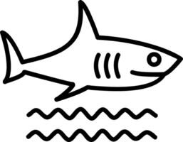 Symbol für Hai-Linie vektor