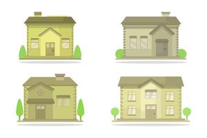 Häuser illustriert auf ein Weiß Hintergrund vektor