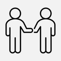 Partnerschaft Shake Hand Linie Symbol vektor