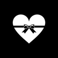 Herz Form, Liebe Symbol Symbol mit Band Silhouette, einfach und eben Stil, können verwenden zum Logo Gramm, Kunst Illustration, Dekoration, aufwendig, Apps, Piktogramm, Valentinstag Tag, oder Grafik Design Element vektor