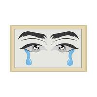 illustration av gråt öga vektor