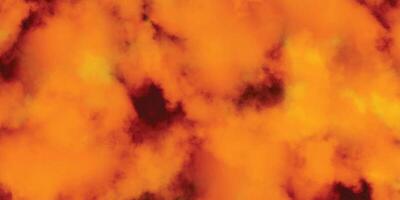 Verbrennung Hintergrund. Orange Sonne Wolken Hintergrund. Hintergrund von malen. Orange Aquarell Hintergrund. vektor