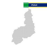 gepunktet Karte von das Zustand von piaui im Brasilien vektor