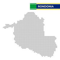 prickad Karta av de stat av rondonia i Brasilien vektor