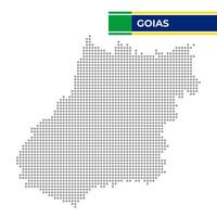gepunktet Karte von das Zustand von Goias im Brasilien vektor