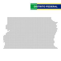 gepunktet Karte von distrito Bundes im Brasilien vektor