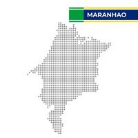 prickad Karta av de stat av maranhao i Brasilien vektor