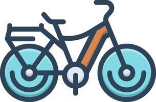 Farbe Symbol zum Fahrrad vektor