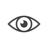 Mensch Auge Symbol im eben Stil. Augapfel Illustration auf isoliert Hintergrund. Vision Zeichen Geschäft Konzept. vektor
