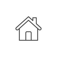 Haus Symbol im eben Stil. Zuhause Illustration auf isoliert Hintergrund. Gebäude Zeichen Geschäft Konzept. vektor