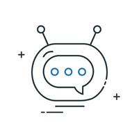 ai chatbot bistånd ikon design vektor