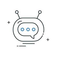 ai Chatbot Hilfe Symbol Design vektor