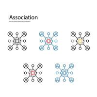 Verband Analyse Symbol Design vektor