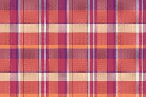 großartig prüfen Muster Stoff, Lizenzgebühren Textur Plaid nahtlos. Rahmen Textil- Tartan Hintergrund im Orange und rot Farben. vektor