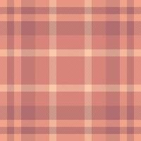 Zelle prüfen Schottenstoff, Styling Hintergrund Stoff Plaid. süß nahtlos Textil- Muster Textur im rot und Orange Farben. vektor