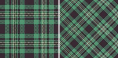 Plaid nahtlos von prüfen Stoff Textur mit ein Hintergrund Tartan Textil- Muster. vektor