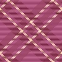 effekt bakgrund pläd textur, väg textil- mönster tyg. landskap sömlös tartan kolla upp i rosa och ljus färger. vektor