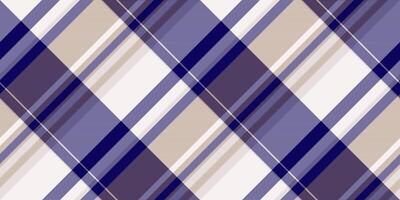 industriell Textur Plaid nahtlos, Fett gedruckt prüfen Textil- Hintergrund. zäh Stoff Tartan Muster im Weiß und Indigo Farben. vektor