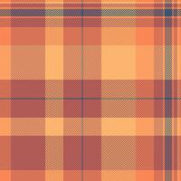 Stoff Tartan Plaid von Hintergrund Textur mit ein prüfen Muster nahtlos Textil. vektor