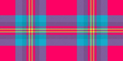 lugn sömlös tyg textil, kunglig bakgrund pläd textur. varje dag tartan kolla upp mönster i cyan och ljus färger. vektor