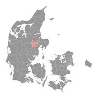 favrskov kommun Karta, administrativ division av Danmark. illustration. vektor