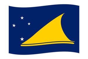 winken Flagge von das Land Tokelau. Illustration. vektor