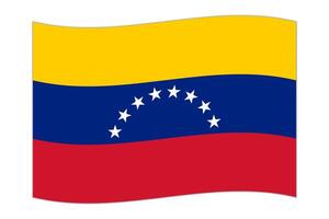 vinka flagga av de Land venezuela. illustration. vektor