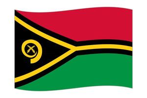 winken Flagge von das Land Vanuatu. Illustration. vektor
