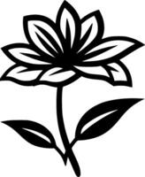 Blume - - minimalistisch und eben Logo - - Illustration vektor