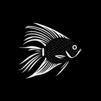 Kaiserfisch - - schwarz und Weiß isoliert Symbol - - Illustration vektor