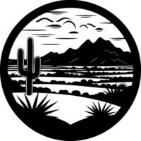 Wüste - - minimalistisch und eben Logo - - Illustration vektor