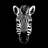 Zebra - - minimalistisch und eben Logo - - Illustration vektor