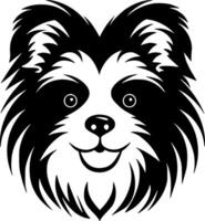 pomeranian - minimalistisk och platt logotyp - illustration vektor