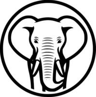 elefant - minimalistisk och platt logotyp - illustration vektor