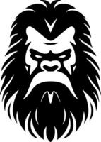 Bigfoot - - schwarz und Weiß isoliert Symbol - - Illustration vektor