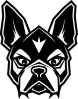 Französisch Bulldogge - - schwarz und Weiß isoliert Symbol - - Illustration vektor