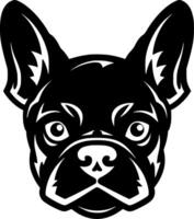 Französisch Bulldogge - - schwarz und Weiß isoliert Symbol - - Illustration vektor