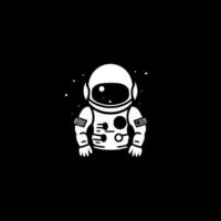astronaut, svart och vit illustration vektor