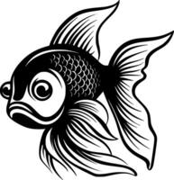 guldfisk, minimalistisk och enkel silhuett - illustration vektor