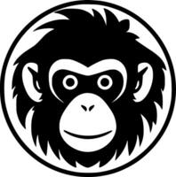 Affe, schwarz und Weiß Illustration vektor