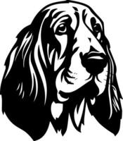 blodhund - svart och vit isolerat ikon - illustration vektor