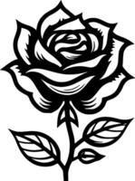 Rose - - minimalistisch und eben Logo - - Illustration vektor